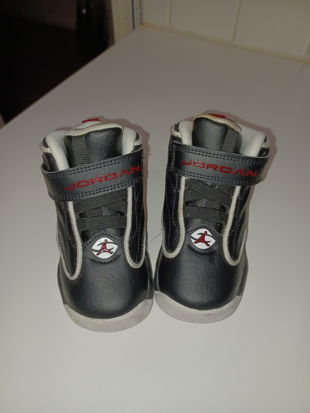 Jordan Kids' Black and Gray High-Top Sneakers